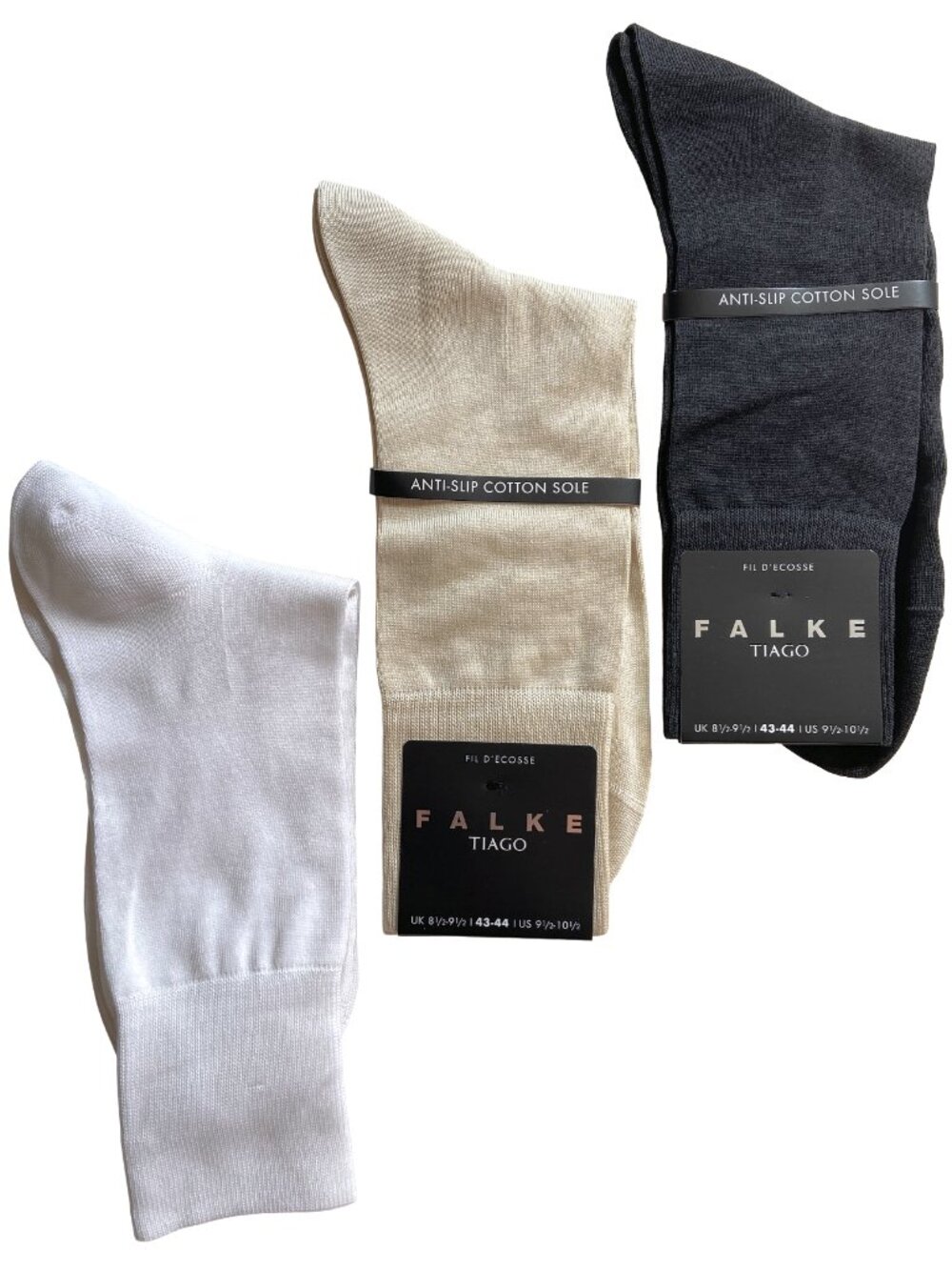 FALKE MENS TIAGO FIL D'ECOSSE SOCKS NEW LOT OF 3
